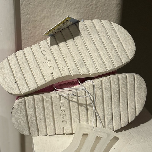 NEW Girls Toddler Riley Mesh Footbed Sandals Pink - Cat & Jack Size 10 - Picture 5 of 6